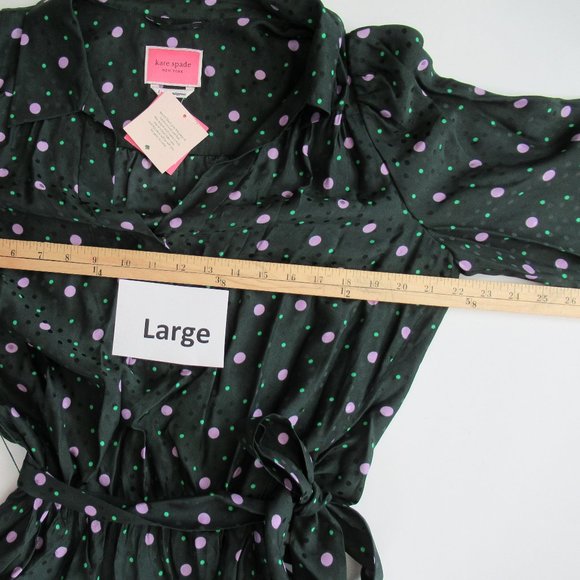 Kate Spade Pop Dots LS Fluid Shirt Dress NWT - Picture 10 of 11